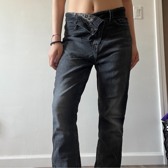 7 FOR ALL MANKIND BLACK JEANS - Picture 1 of 9